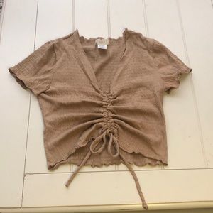 Tan altar’d State crop top